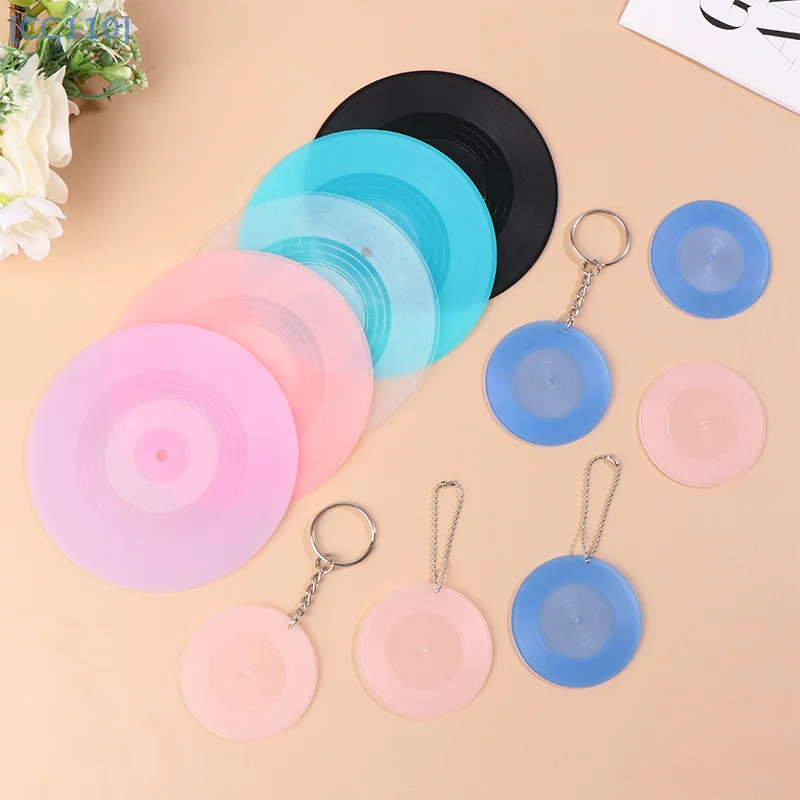 【CC110】Kpop Peripheral Commemorative Album Blank Record Coasters Mini CD Keychain DIY Keyring Bag Pendant Decoration Key Holder