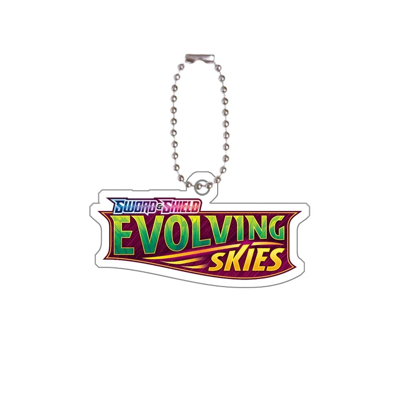 Pkm Tcg hanger acryl sleutelhanger voor Pkm 30Th Anniversary Monster Mega Evolutions Chaos Rising Logo Game Collection Card sleutelhanger