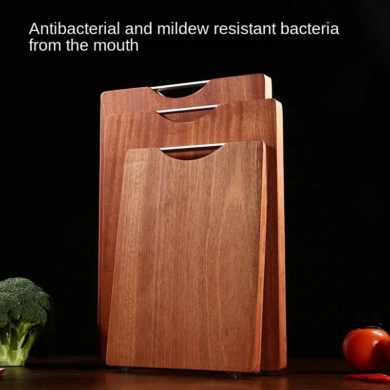 Solid wood ebony wood antibacterial and anti-mildew kitchen board Vegetable cutting board Double-sided chopping blocks