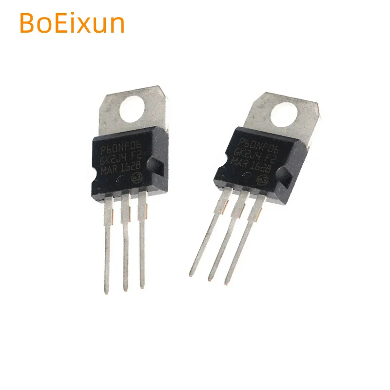 10PCS/LOT STP60NF06 P60NF06 60A 60V 60N06 60NF06 TO-220 TO220 Transistor MOSFET New Original Good Quality Chipset