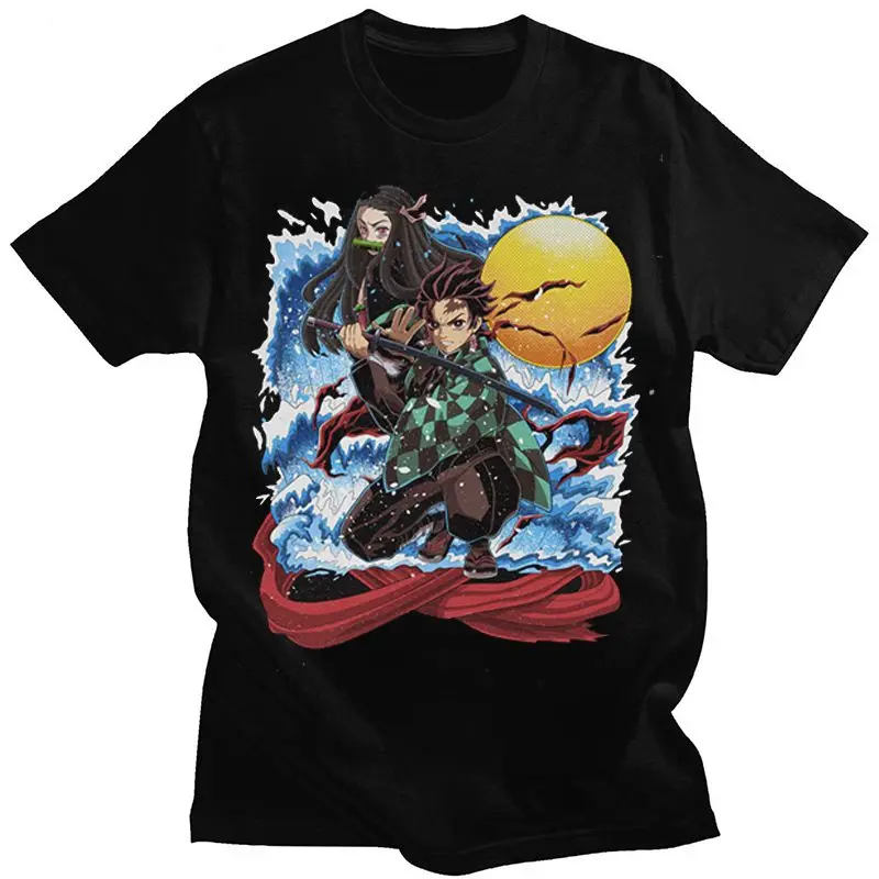 

Kimetsu No Yaiba Tanjiro Your Bean, Summer Male Short Sleeve, Printed Comfortable and Breathable Y2K