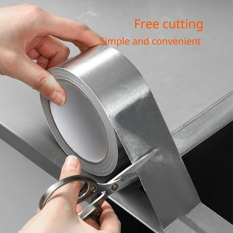 Aluminum Foil Tape, Kitchen Waterproof, Leak-Proof, Oil-Proof Pipe Wrapping, High Temperature Resistant, Seam Filling Tape