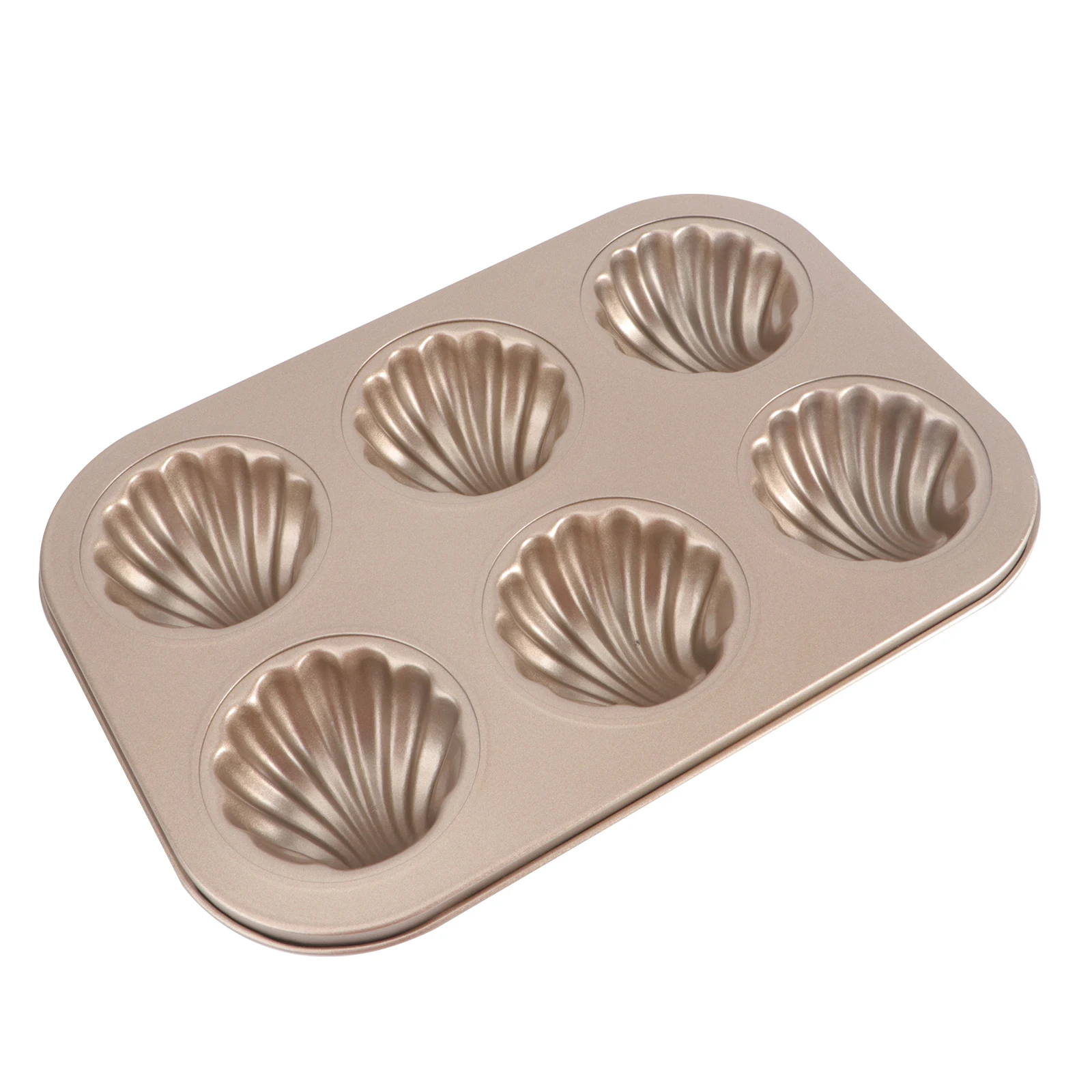 

6 Even Mold Non-stick Baking Shell Madeleine Molds Easy Clean Heat Distribution Kitchen