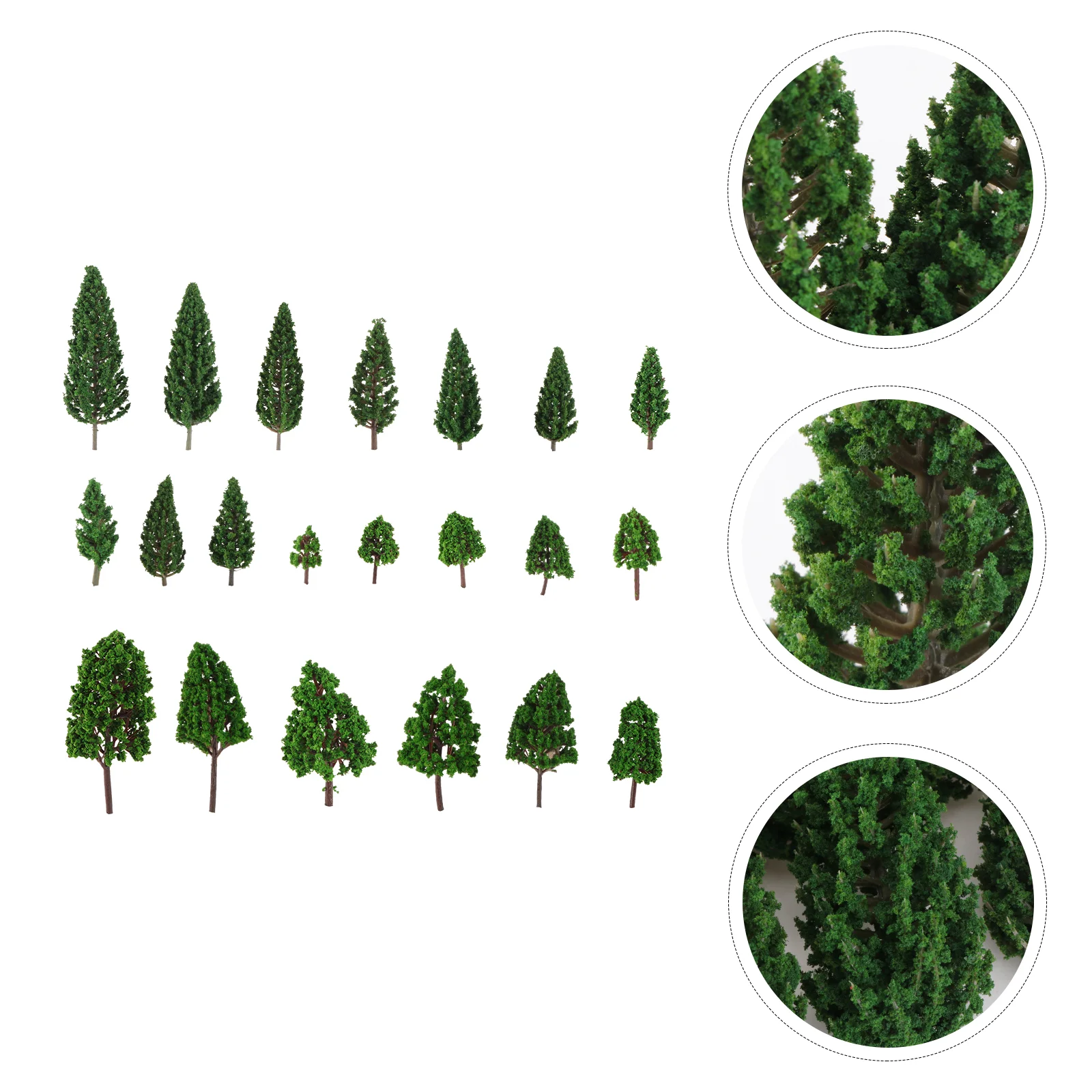 22 Pcs Christmas Tree Accessories Green Decor Greenery Miniature Scenery Model Border