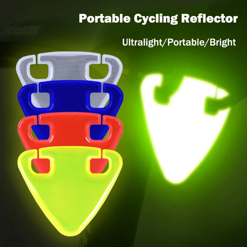 

1/2PCS Bright Portable Bike Reflector – Ultralight TPU Triangle for MTB & Road Night Visibility Cycling Safety Accessory