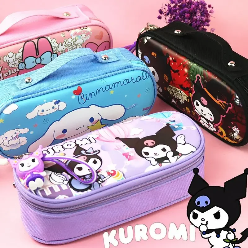

Sanrio New Anime Peripheral Kawaii Cartoon Cute My Melody Cinnamon Roll Portable Pencil Box Creative Pencil Bag Gift Wholesale
