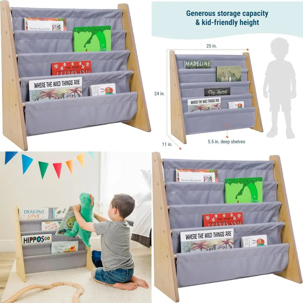 

Natural Grey Sling Bookcase