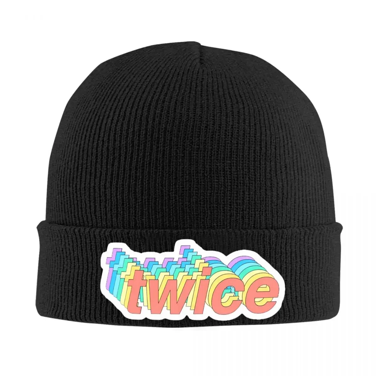 Twiceed Logo Knitted Hat Beanie Autumn Winter Hats Warm Casual K-Pop J-Pop Dance-Pop Cap Men Women