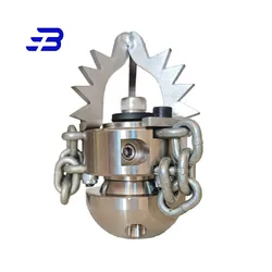 High Pressure Pipeline Dredging cleaning ceramics sewer jetter Chain cutter Rotating nozzle G1/2