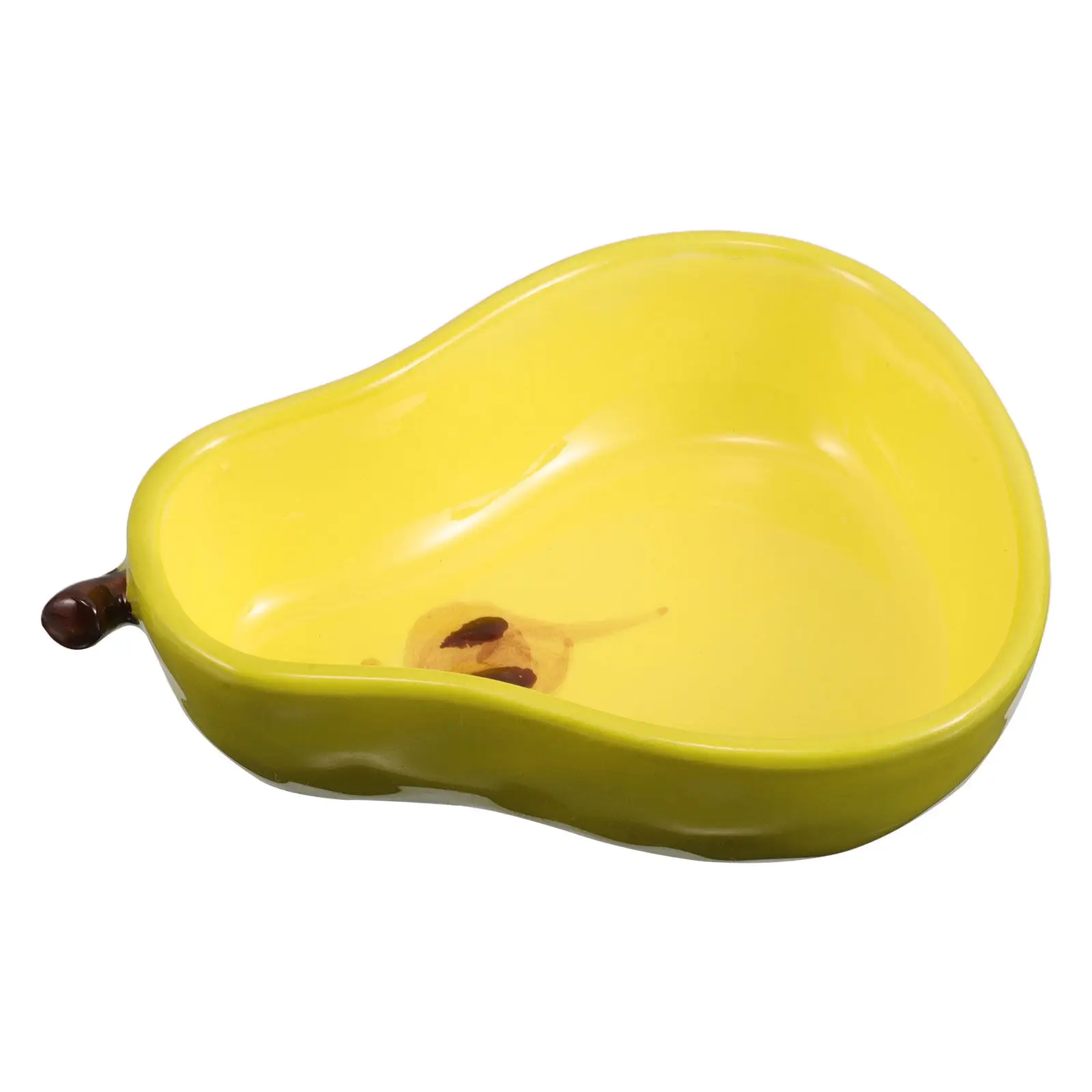 

Керамическое блюдо в форме груши: маленькая тарелка для фруктов, закусок, конфет, чайных пакетиков, десертов. Декоративное блюдо для дома и кухни.