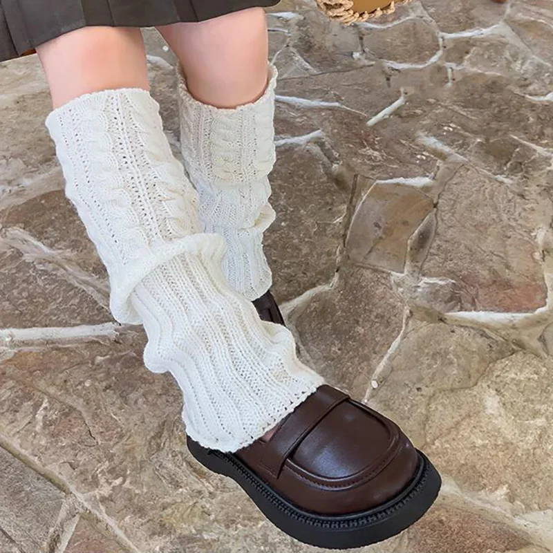 الخريف الشتاء الأطفال تدفئة الساق لوليتاس تويست جوارب محبوكة طفل الفتيات الدافئة غطاء للقدم لطيف الحلو الحرس الجوارب جوارب طويلة