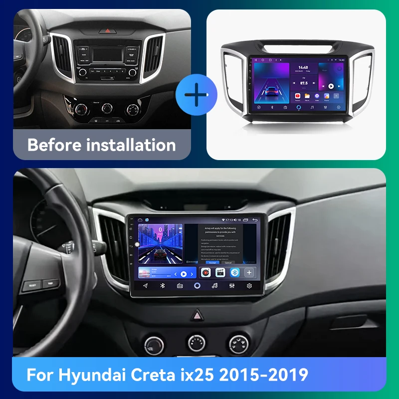 QSZN For Hyundai Creta ix25 2015-2019 car Multimedia Video Player 2din Android 13.0Car Radio GPS Navigation 4G Carplay Head unit