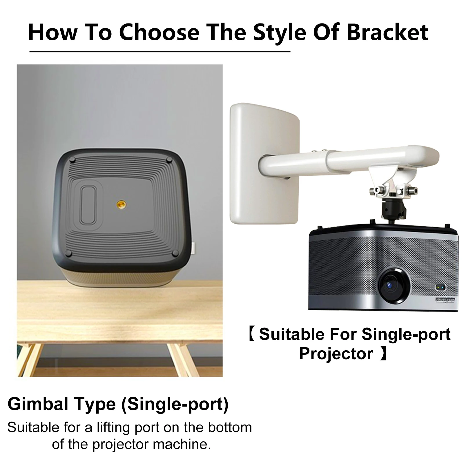 Projector Tilt Ceiling Support Projector Horizontally Suspended Headrest Adjustable Anti Shake for XIAOMI N1 and More Projector