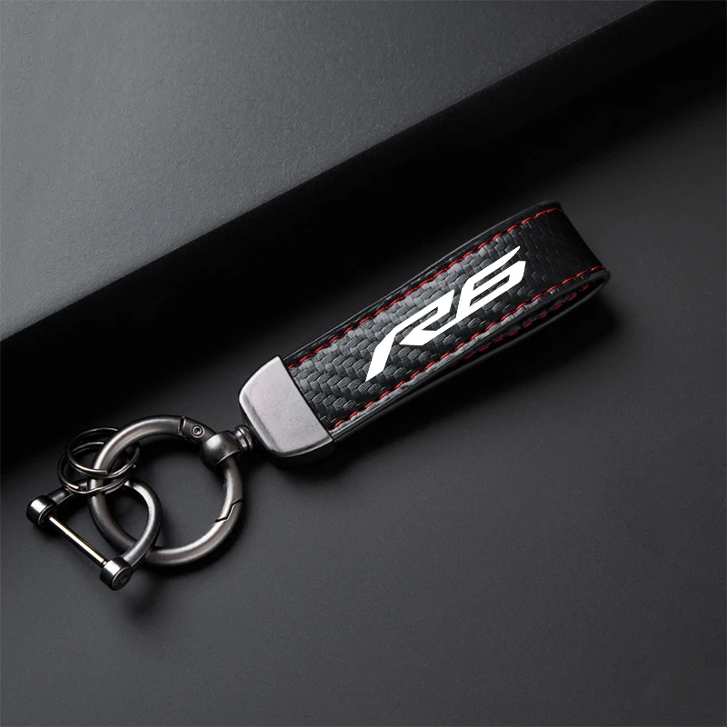 

For yamaha YZF R6 2016 2017 2018 2019 2020 YZFR6 YZF-R6 High-Grade Leather Keychain Holder Keyring Motorcycle Accessories