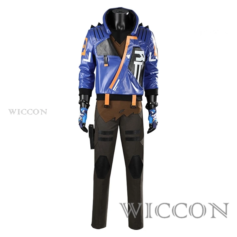 

Game Valorant Yoru Cosplay Men Costume Roleplay Fantasia Outfits Jacket Gloves Man Fancy Dress Up Party Clothes For Role Playing