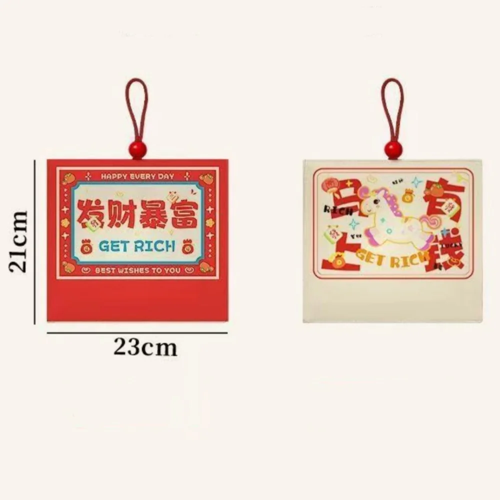 2026 السنة الجديدة الثروة الازدهار الحائط الأنسجة صندوق معلق قماش الأنسجة حقيبة مناديل مبللة القابلة للإزالة المناديل حامل الورق