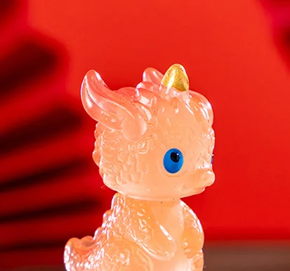 【BBS】Mini Lichtgevende Dierenriem Draak Beeldje Simulatie Loong Ornament Micro Landschap Auto Interieur Thuis Desktop Decoratie