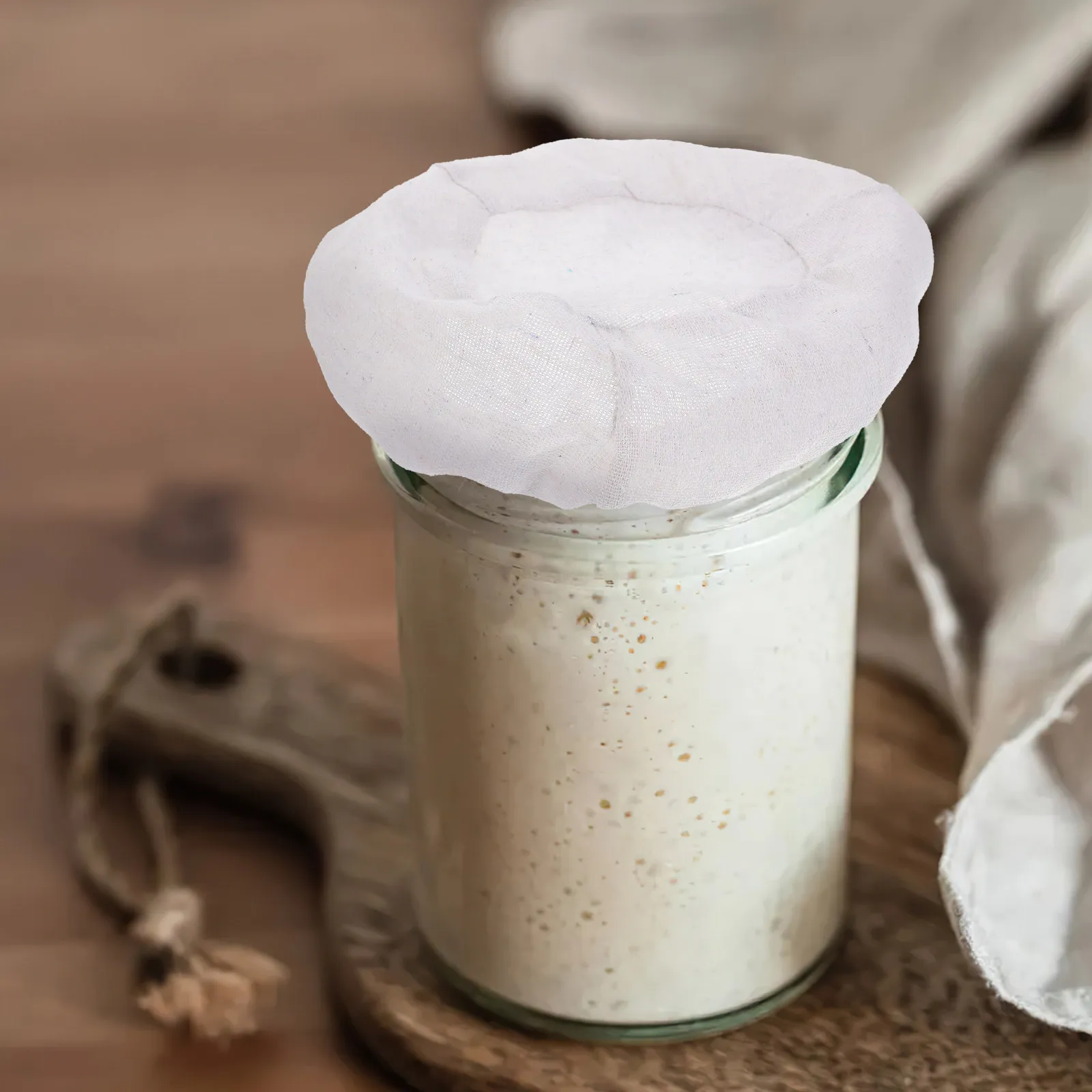 

Многоразовая тканевая крышка для стеклянных банок с широким горлом, защитная крышка для кухонных банок, для сухофруктов, конфет, консервации