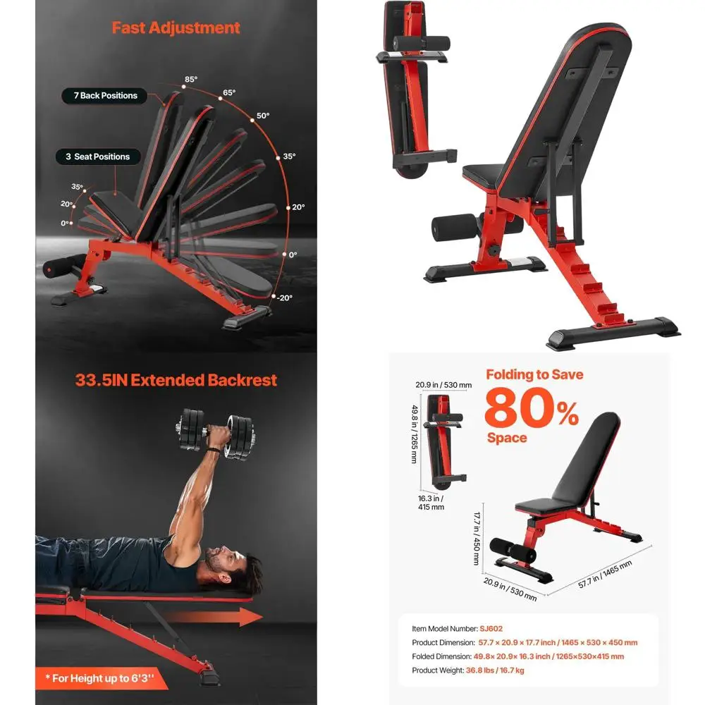 

Тренажер для жима, 1200 фунтов, сверхпрочный, устойчивый, для тренировок всего тела. Регулируемая скамья для пресса для домашнего тренажерного зала и силовых тренировок. Флорида