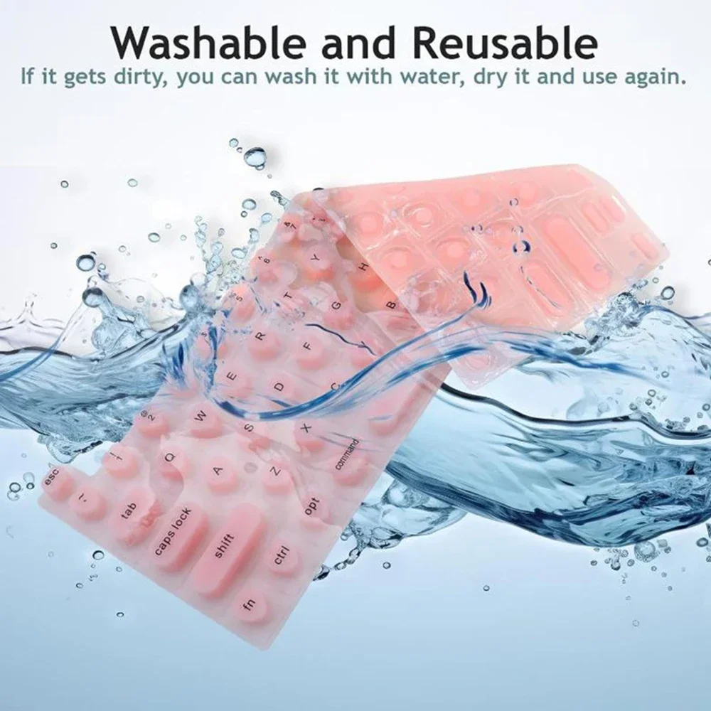 Portable Silicone Keyboard Film Silicone Keyboard Membrane, Laptop Convenient Manicure Typing Protect Long Nails Typing Keyboard