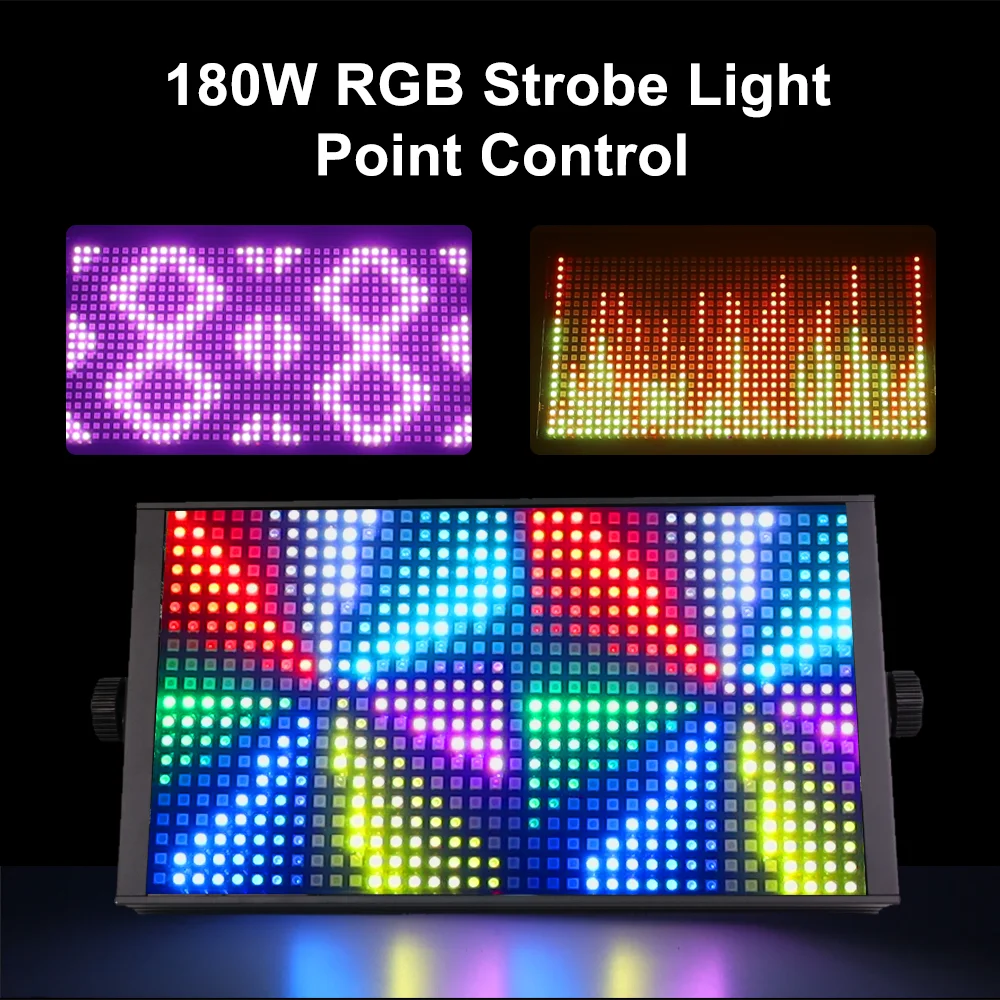 

НОВЫЙ 180 Вт RGB стробоскоп с эффектом вспышки, мини-ЭКРАН для DJ, дискотеки, вечеринки, свадебного шоу, клубного освещения