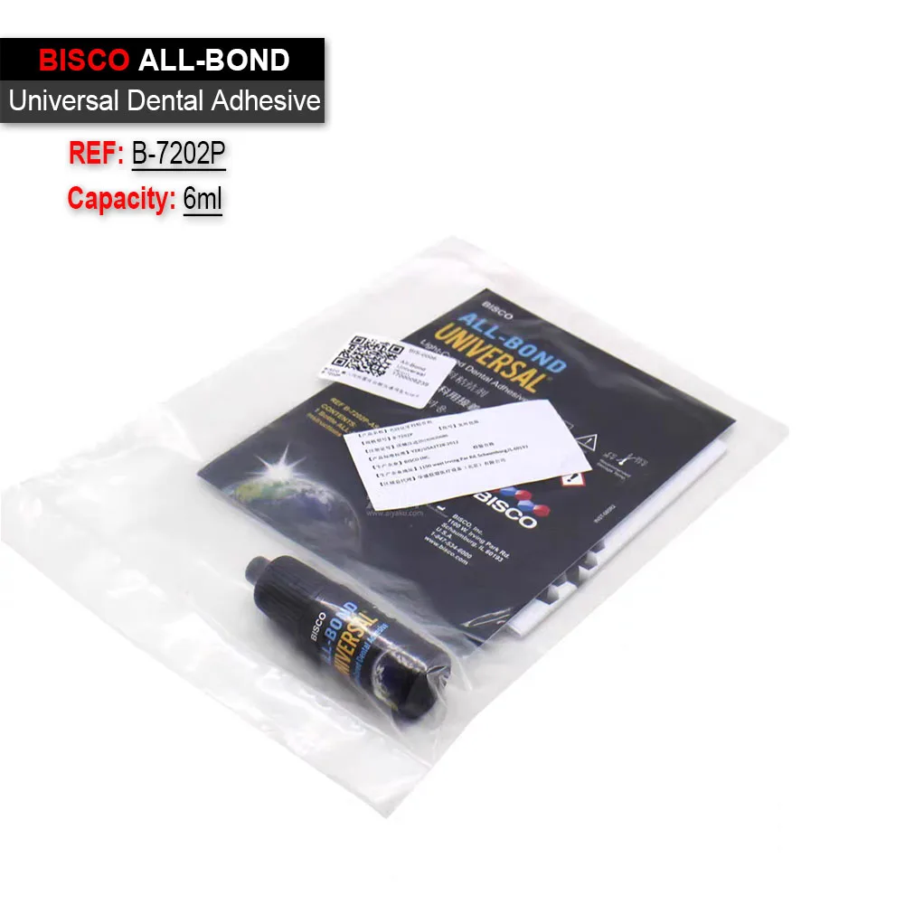 BISCO All-Bond Universal Light Cure Dental Adhesive Self-Etch 6ml Composite Restoration Porcelain Bonding Resin Agent 2 Models
