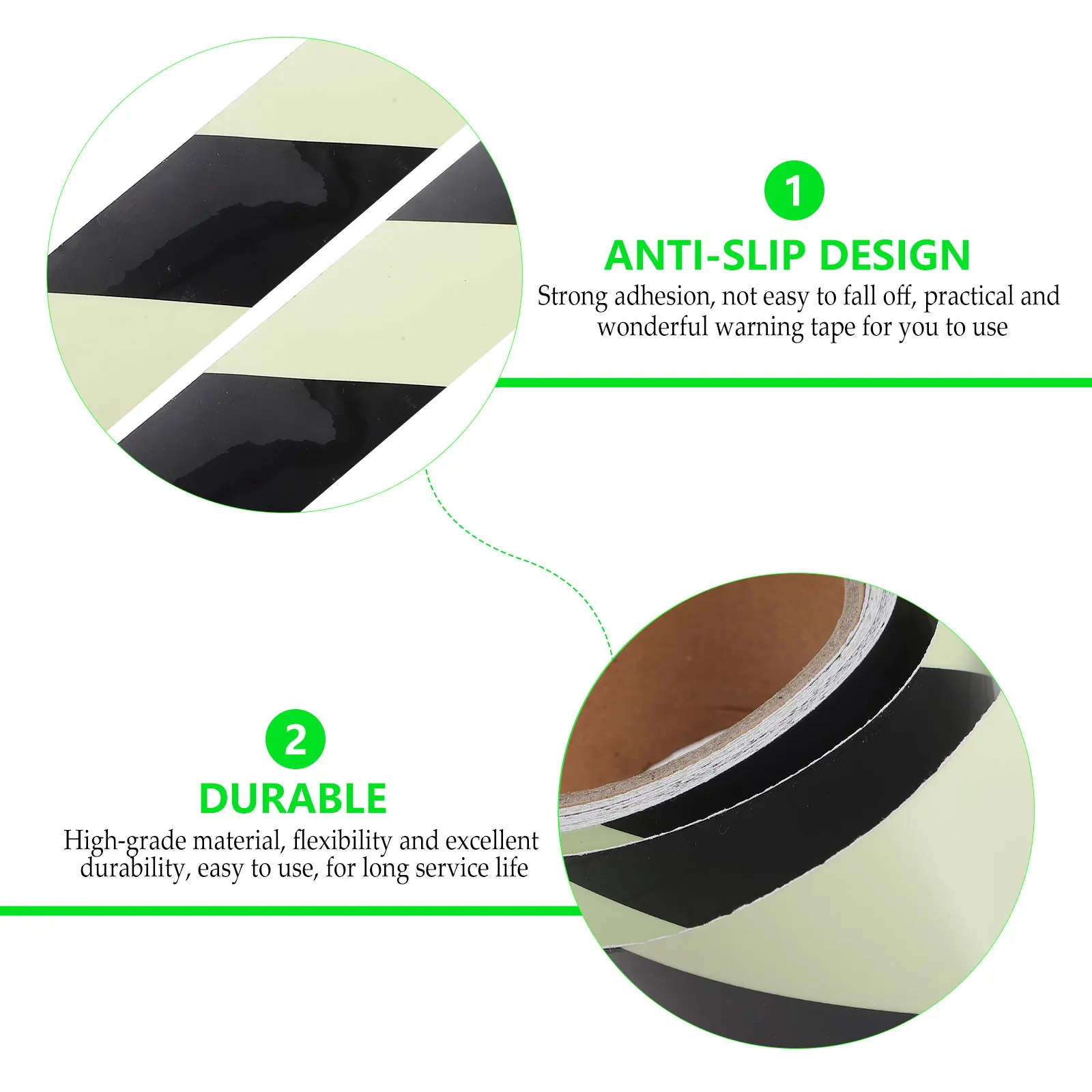 

Glow in The Dark Pvc Tape Directions Indication Guiding Tape High Visibility Green Black Reflective Tape for Navigation