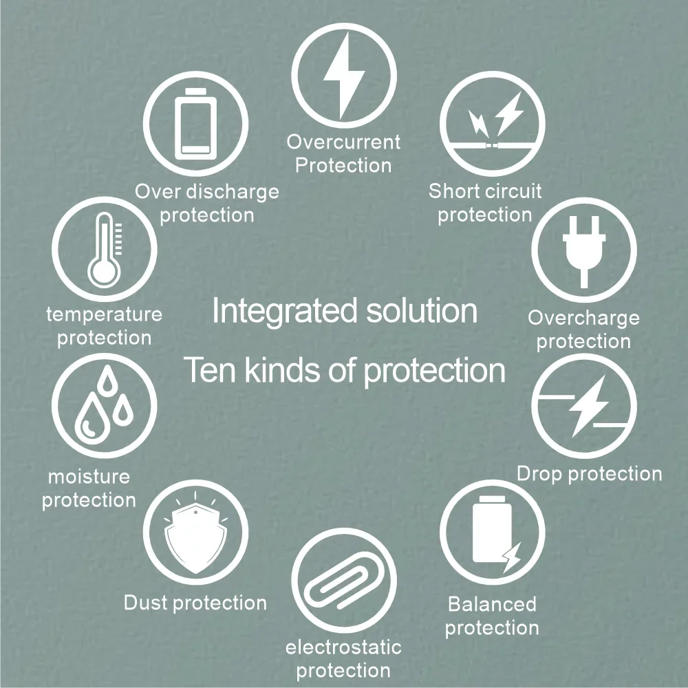 17S BMS 60V 20A/30A/50A/100A لوح حماية PCB الليثيوم مع سلك التوازن وNTC، منفذ مشترك، عشرة وظائف للحماية