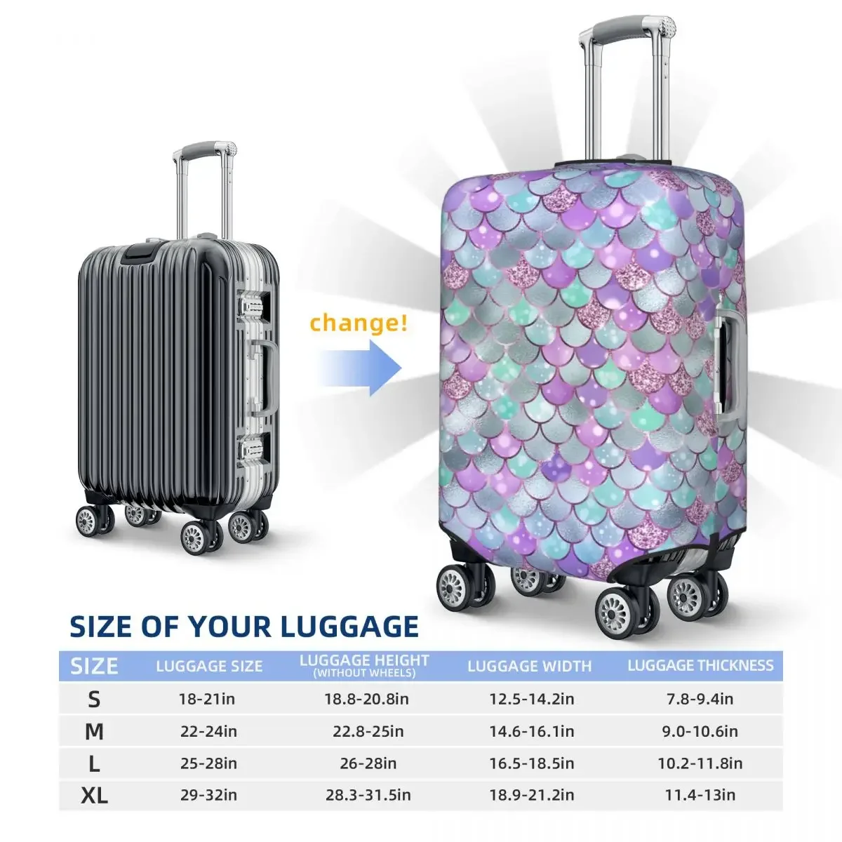 Bokeh Pattern Print Luggage Protective Dust Covers Elastic Waterproof 18-32inch Suitcase Cover Travel Accessories