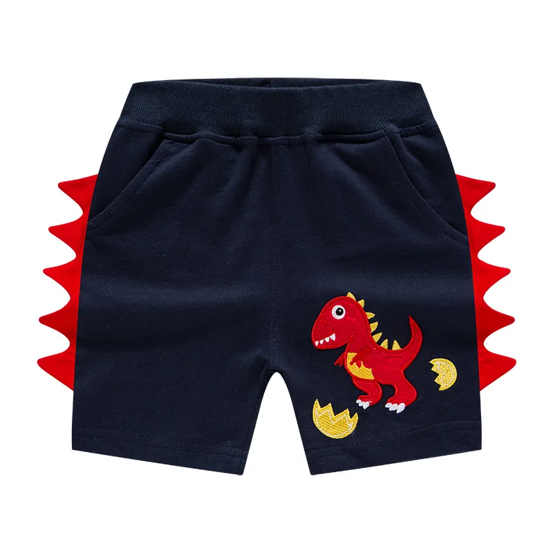 2023 Summer 2-8 Years Children Boys Shorts Cartoon Dinosaur Embroidery Baby Boys Sports Shorts Kids Toddler Little Boy Clothes