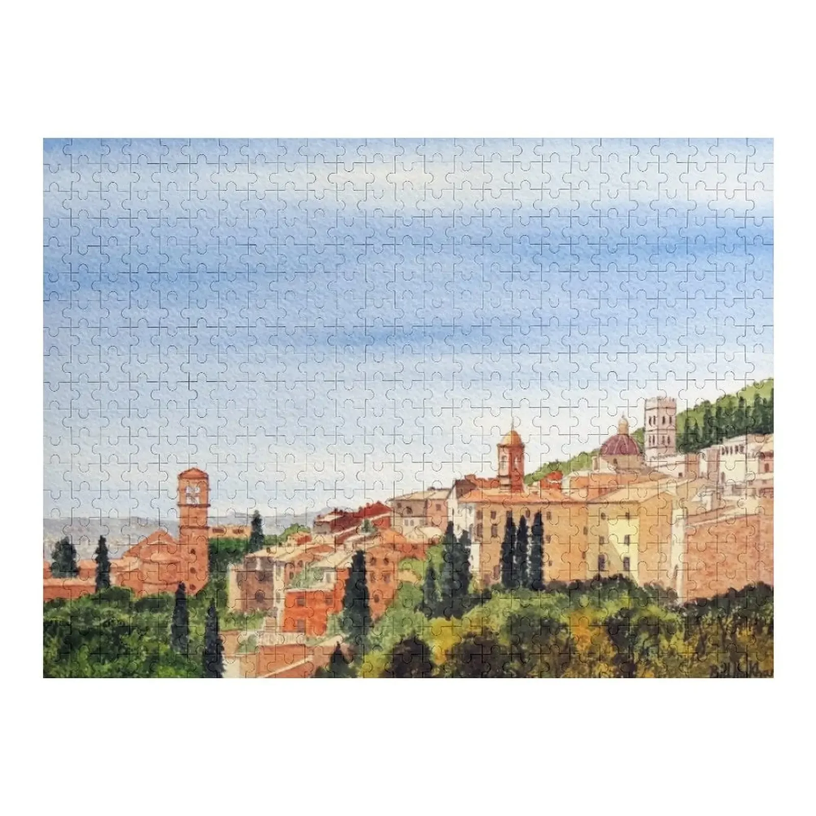 Assisi Itália com Basílica de São Francesco Quebra-cabeça Diorama Acessórios Foto Quebra-cabeça Personalizado