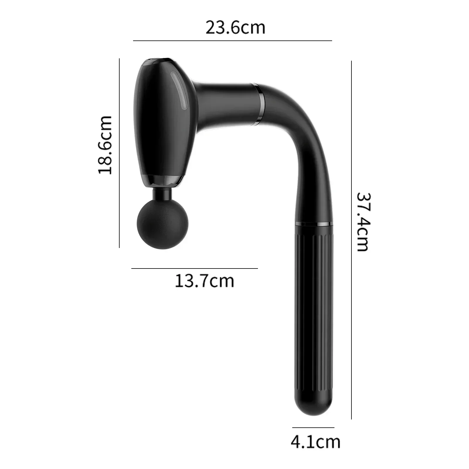 Multifunktionale Faszienpistole mit verlängertem Griff, Percussion-Rückenmassagegerät zur Muskelentspannung, Rücken- und Taillen-Körpermassage