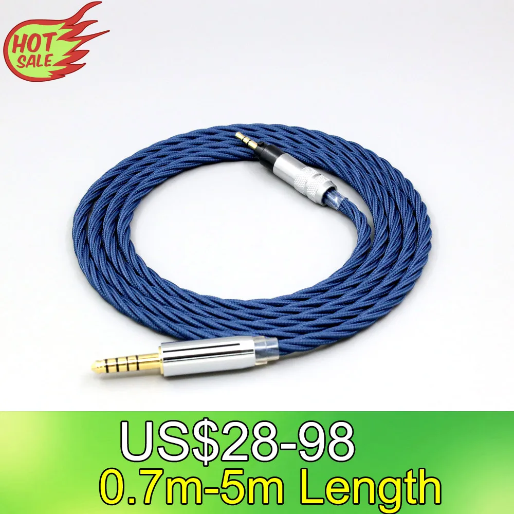 

99% Pure Silver OCC Graphene Alloy Full Sleeved Earphone Cable For Sennheiser Urbanite XL On Over Ear Headphone LN008573