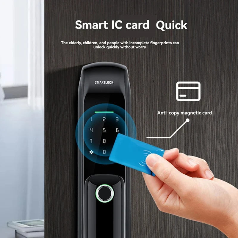 

APPLIA-Tuya Smart Locks Fully Automatic Electronic Door Lock With Biometric Fingerprint Lock Rfid Card Password Key Unlock