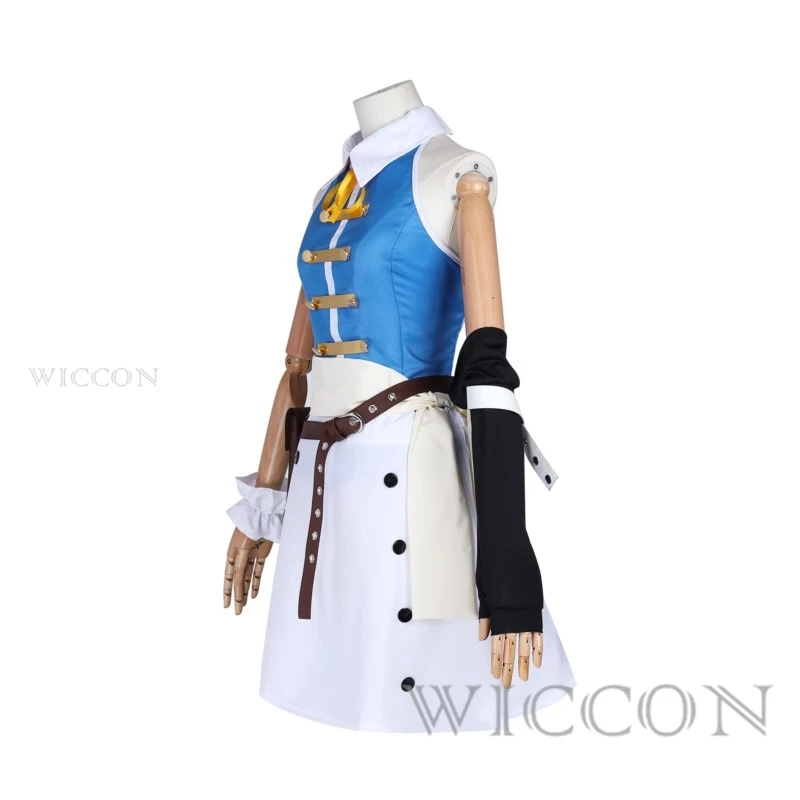 Anime Cosplay Costume Lucy Heartfilia Cosplay Sexy Open Back Top White Mini Skirt Socks Bag Halloween Party Shoes Props