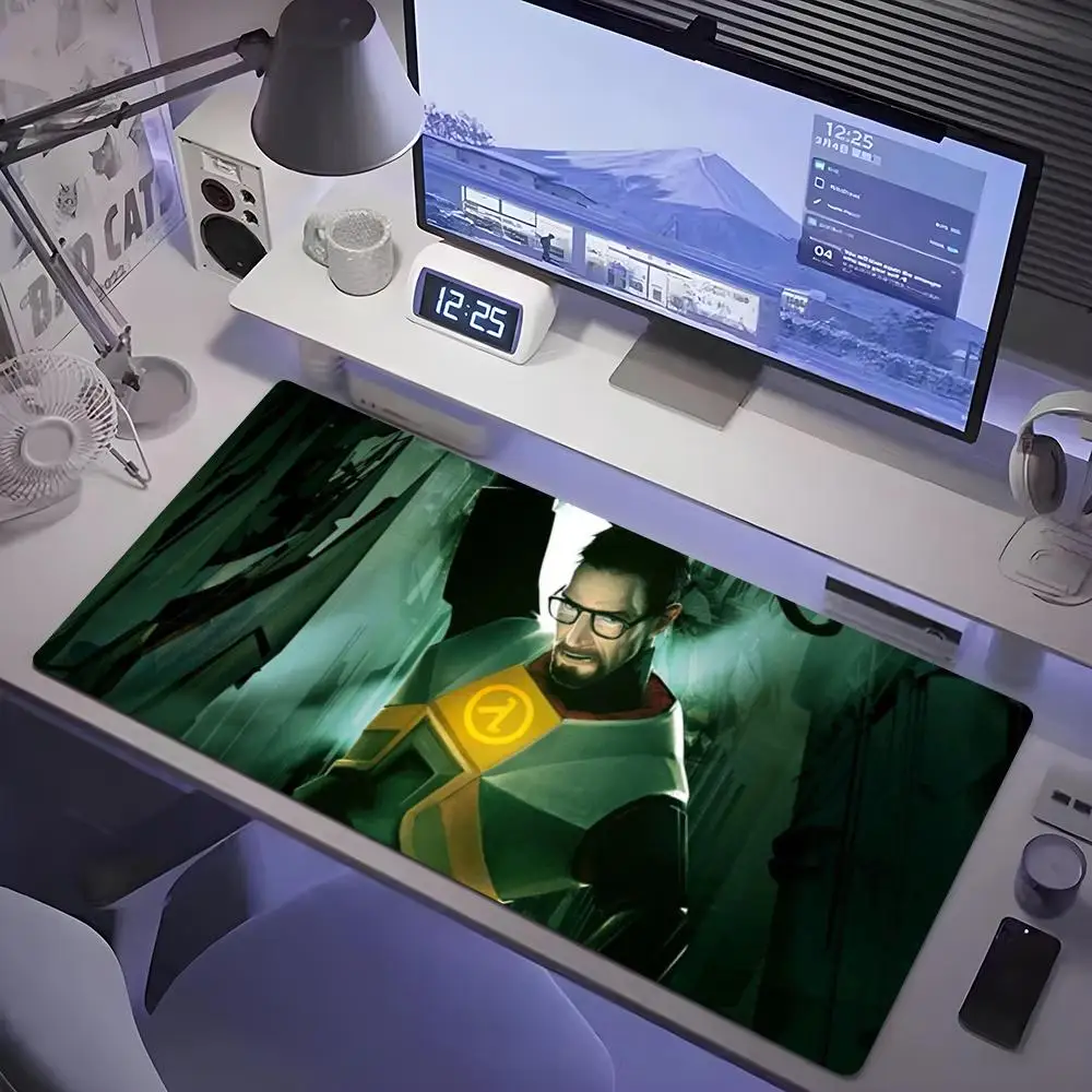 

half life Mouse Pad Tablet mouse Pad Laptop xl desktop mouse pad, cute HD Rainbow Gaming keyboard pad, csgo Player, 90x40