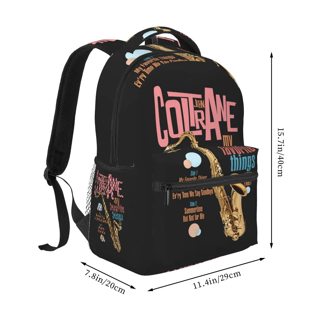 John Coltrane Backpack Student Boys Girls BookBag Children School Bag Computer Shoulder Bags for Men Women