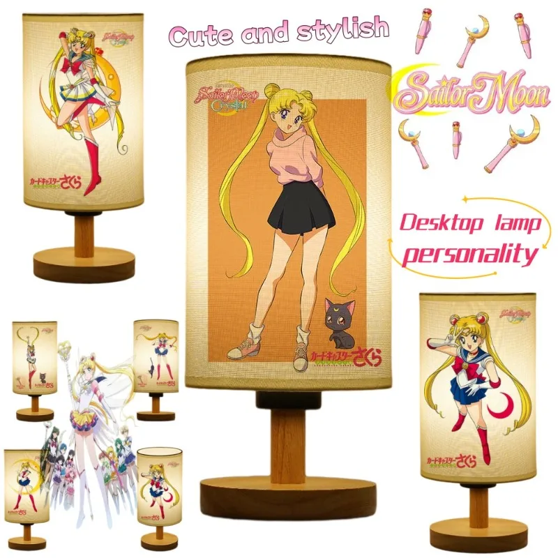 Sailor Moon bedside lamp, cute and stylish cartoon personality soft light bedroom night lamp, a birthday gift for friends
