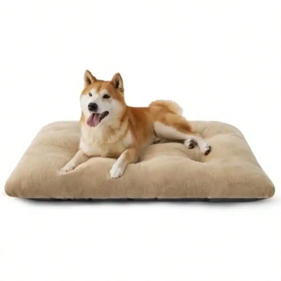 

Washable XL Dog Bed For Crate For Extra Large Dogs, Comfort Fluffy Plush Pet Pillow Bed Kennel Pad With Non-Slip Bottom,