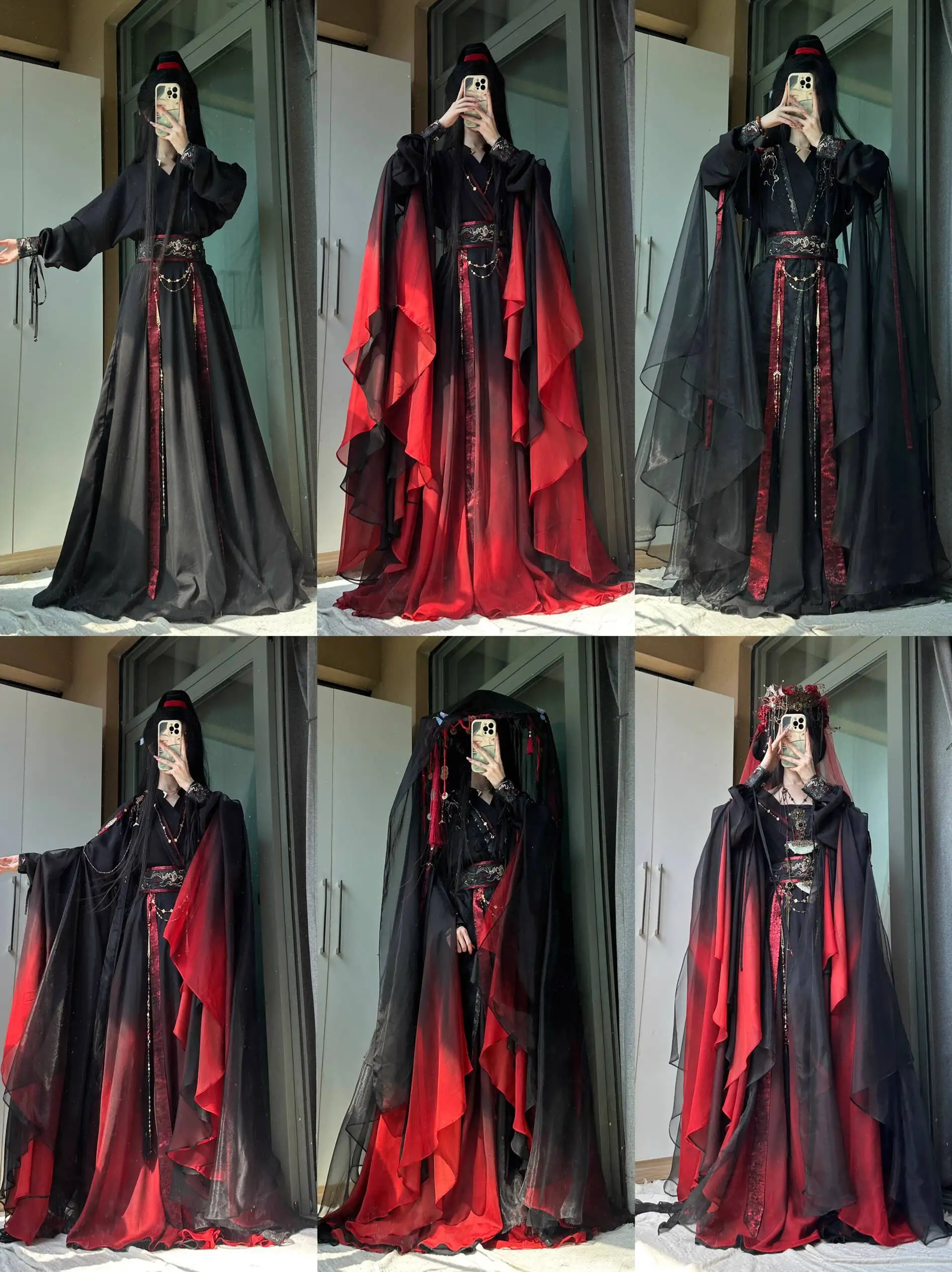 Drama-Film- und Fernseh-Stil Xianxia-Stil Hanfu Frauenkostüm Drama Rot Neu Fiesta Karneval Halloween Cosplay-Kostüm