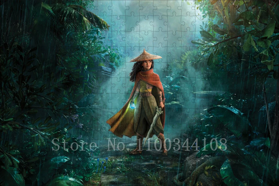 ภาพยนตร์ดิสนีย์เรยาและมังกรตัวสุดท้ายจิ๊กซอว์ปริศนาสำหรับผู้ใหญ่การ์ตูนอะนิเมะปริศนากระดาษการศึกษาสำหรับเด็กประกอบเกมของเล่น