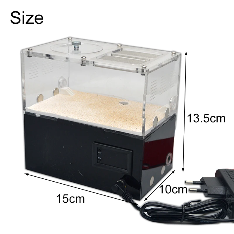 Acrylic Ant Farm Spliceable Ant Nest with Intelligent Temperature Control Concrete Ant House Anthill Pet Workshop 15*10*13.5cm