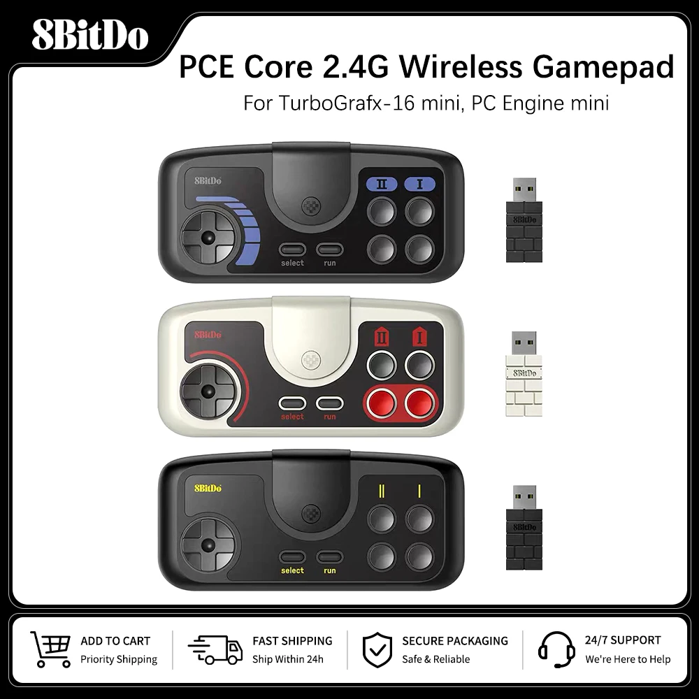 8BitDo PCE Core 2.4G Wireless Gamepad for PC Engine Mini PC Engine
