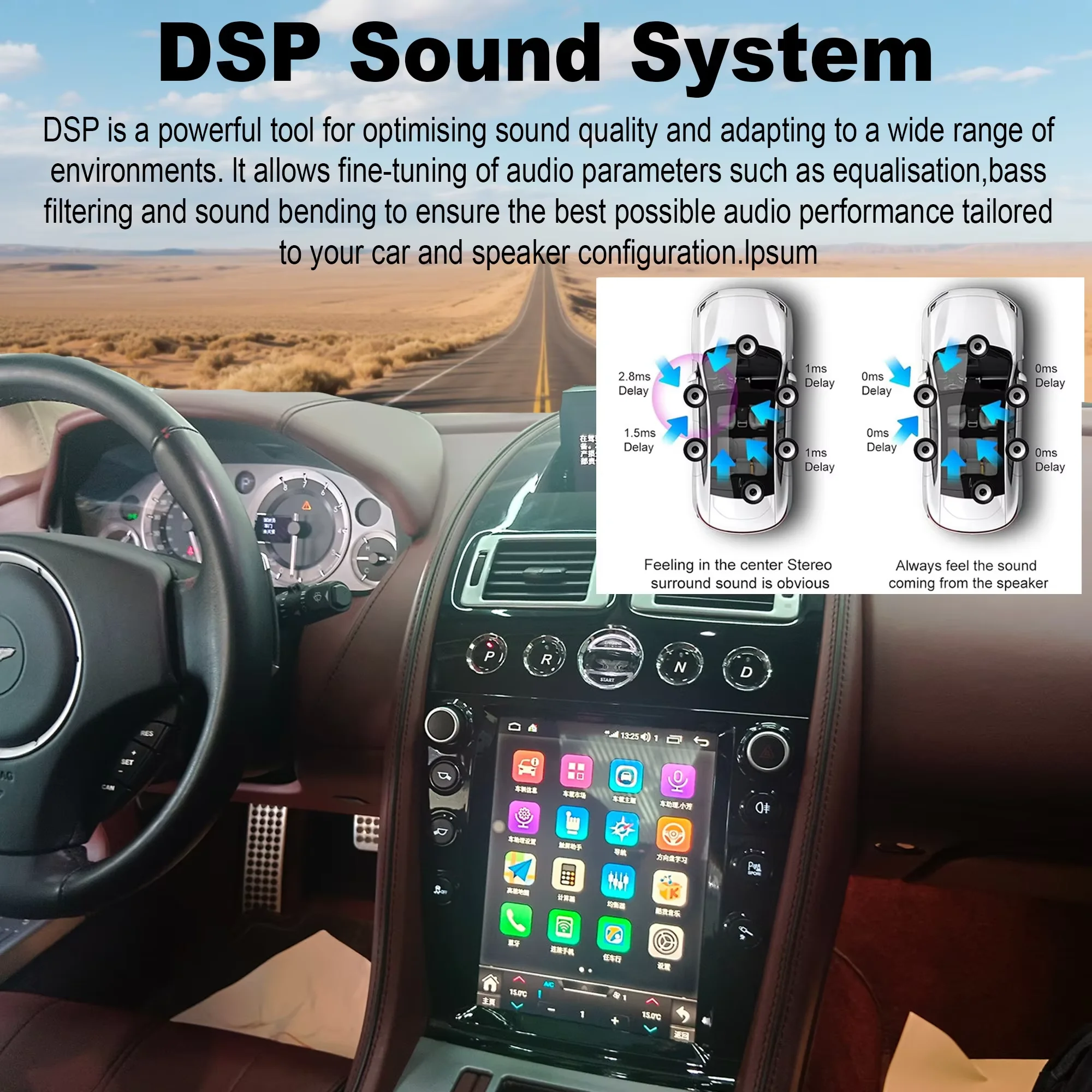 Bluetooth Android Multimedia Player Stereo for Aston Martin 2005-2015 GPS