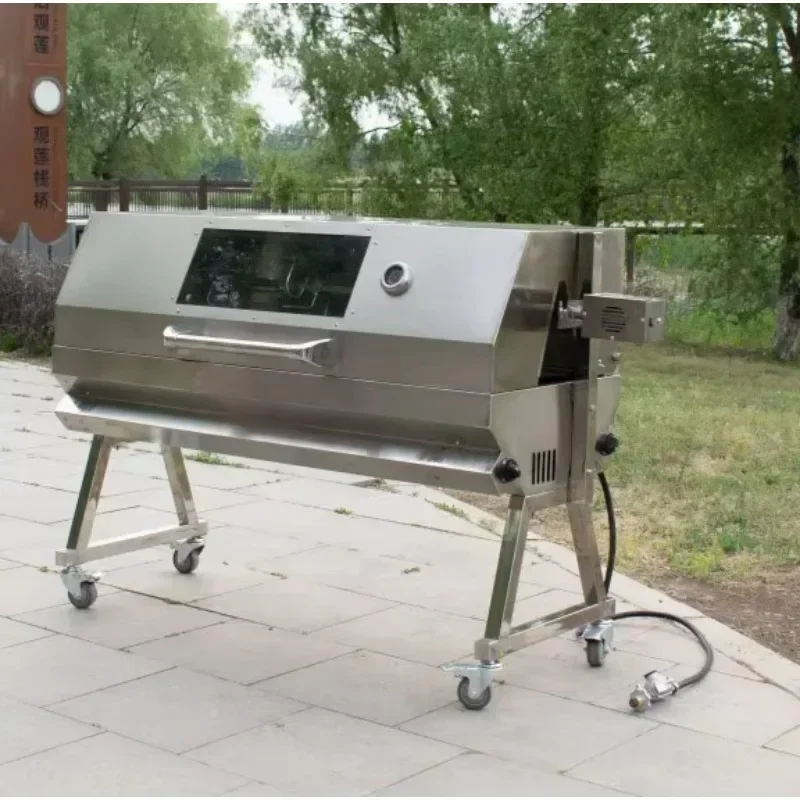 

Hot sales Portable Garden LPG Gas Outdoor Lamb Pig Spits Bbq Rotisserie Grill For Commercial