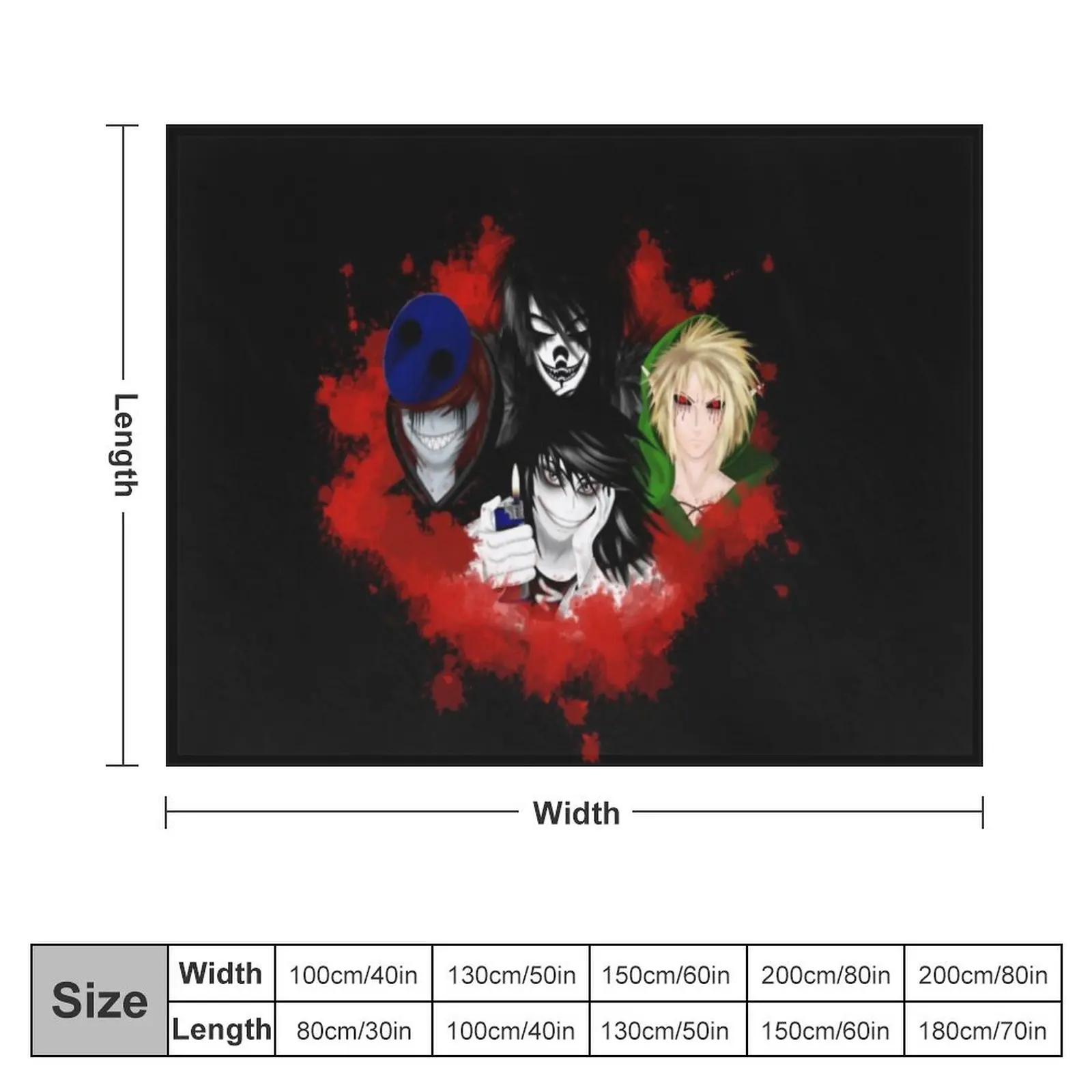 creepypasta Throw Blanket Retros Extra Large Throw warm for winter Blankets