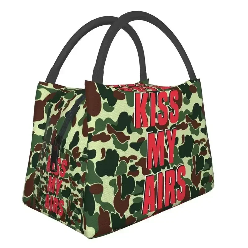 

Kiss My Airs Thermal Insulated Lunch Bag Women Duck Hunter Camo Resuable Lunch Tote Outdoor Picnic Multifunction Meal Food Box