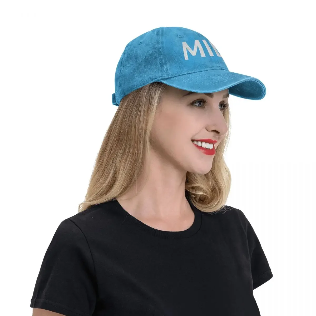 Vintage MILF Jokes Baseball Cap Men Women Distressed Washed Snapback Cap Outdoor Workouts Unstructured Soft Caps Hat image 5