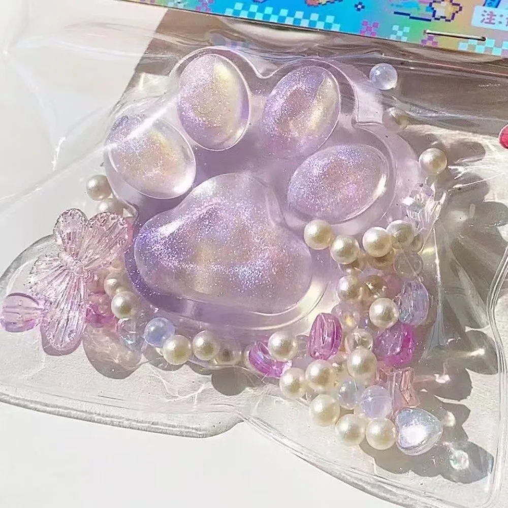 1 Unidade Brinquedo Macio Transparente de Pata de Gato, de Silicone Premium, de Subida Lenta, Brinquedo Anti-stress para Adultos