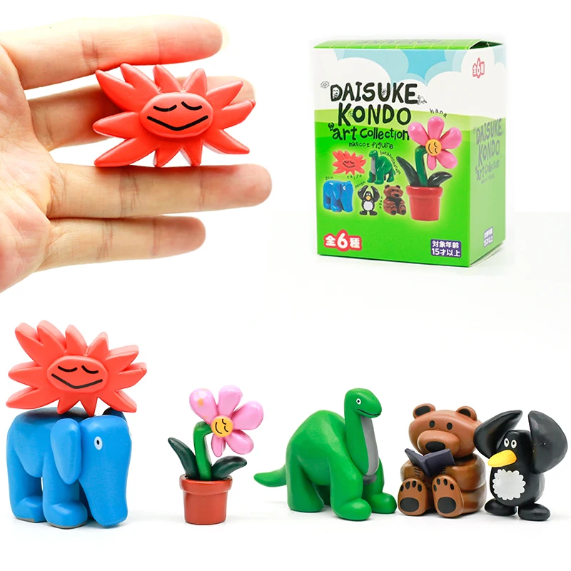 

Flower QUALIAS DAISUKE KONDO Capsule Toys Penguins Elephants Cuddly Toy Collection of Ornaments Gashapon Blind Box